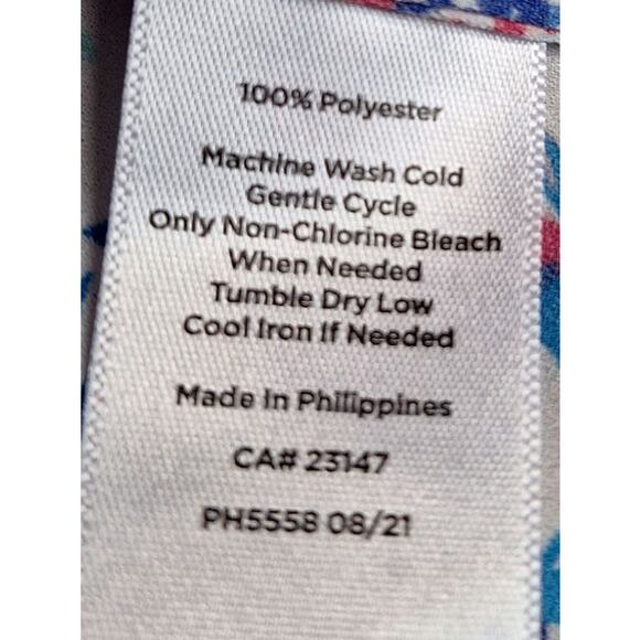 Talbots Women 1x Multi- colored Floral Balloon Sleeve Ruffle Lightweight Blouse - Picture 4 of 5